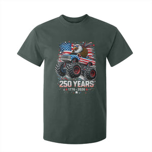 USA 250th Anniversary 250 Years 1776 2026 Monster Truck Eagle T Shirt For Kid TS11 Dark Forest Green Print Your Wear