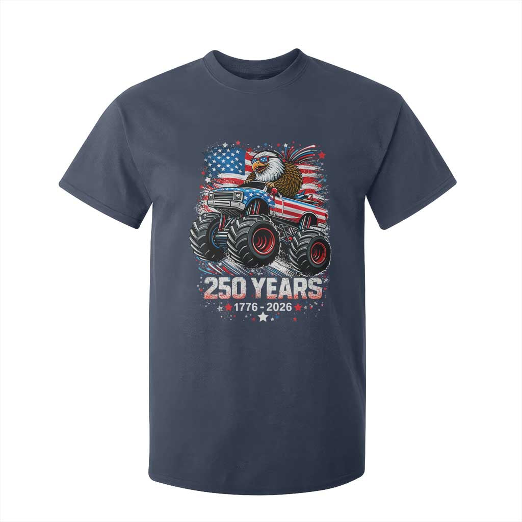 USA 250th Anniversary 250 Years 1776 2026 Monster Truck Eagle T Shirt For Kid TS11 Navy Print Your Wear