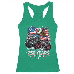 USA 250th Anniversary 250 Years 1776 2026 Monster Truck Eagle Racerback Tank Top TS11 Irish Green Print Your Wear
