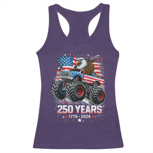 USA 250th Anniversary 250 Years 1776 2026 Monster Truck Eagle Racerback Tank Top TS11 Purple Print Your Wear