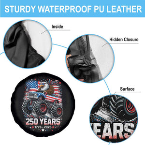 USA 250th Anniversary 250 Years 1776 2026 Monster Truck Eagle Spare Tire Cover TS11 Print Your Wear