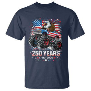 USA 250th Anniversary 250 Years 1776 2026 Monster Truck Eagle T Shirt TS11 Navy Print Your Wear