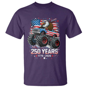 USA 250th Anniversary 250 Years 1776 2026 Monster Truck Eagle T Shirt TS11 Purple Print Your Wear