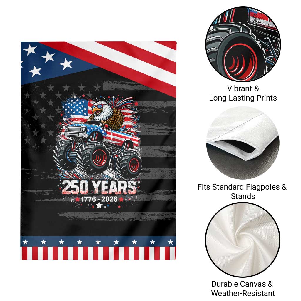 USA 250th Anniversary 250 Years 1776 2026 Monster Truck Eagle Garden Flag TS11 Print Your Wear
