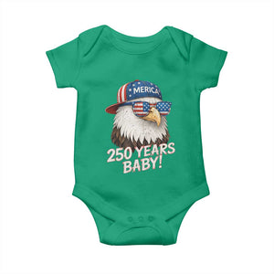 250th Anniversary USA 250 Years Baby Bald Eagle Baby Onesie TS11 Irish Green Print Your Wear