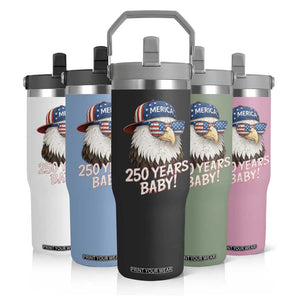 250th Anniversary USA 250 Years Baby Bald Eagle Flip Straw Tumbler TS11 Print Your Wear