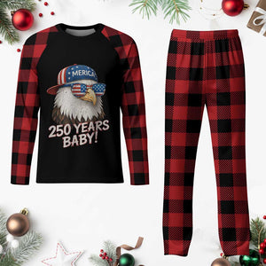250th Anniversary USA 250 Years Baby Bald Eagle Plaid Pajama Set TS11 Buffalo Plaid Print Your Wear