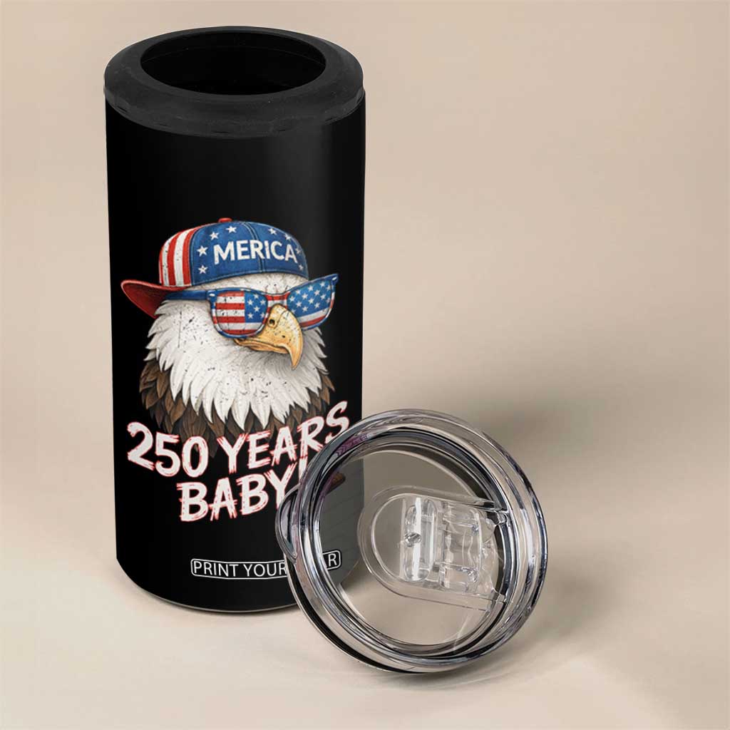 250th Anniversary USA 250 Years Baby Bald Eagle 4 in 1 Can Cooler Tumbler TS11 Print Your Wear