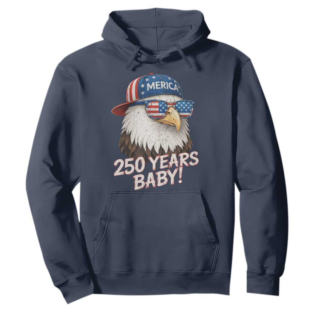 250th Anniversary USA 250 Years Baby Bald Eagle Hoodie TS11 Navy Print Your Wear