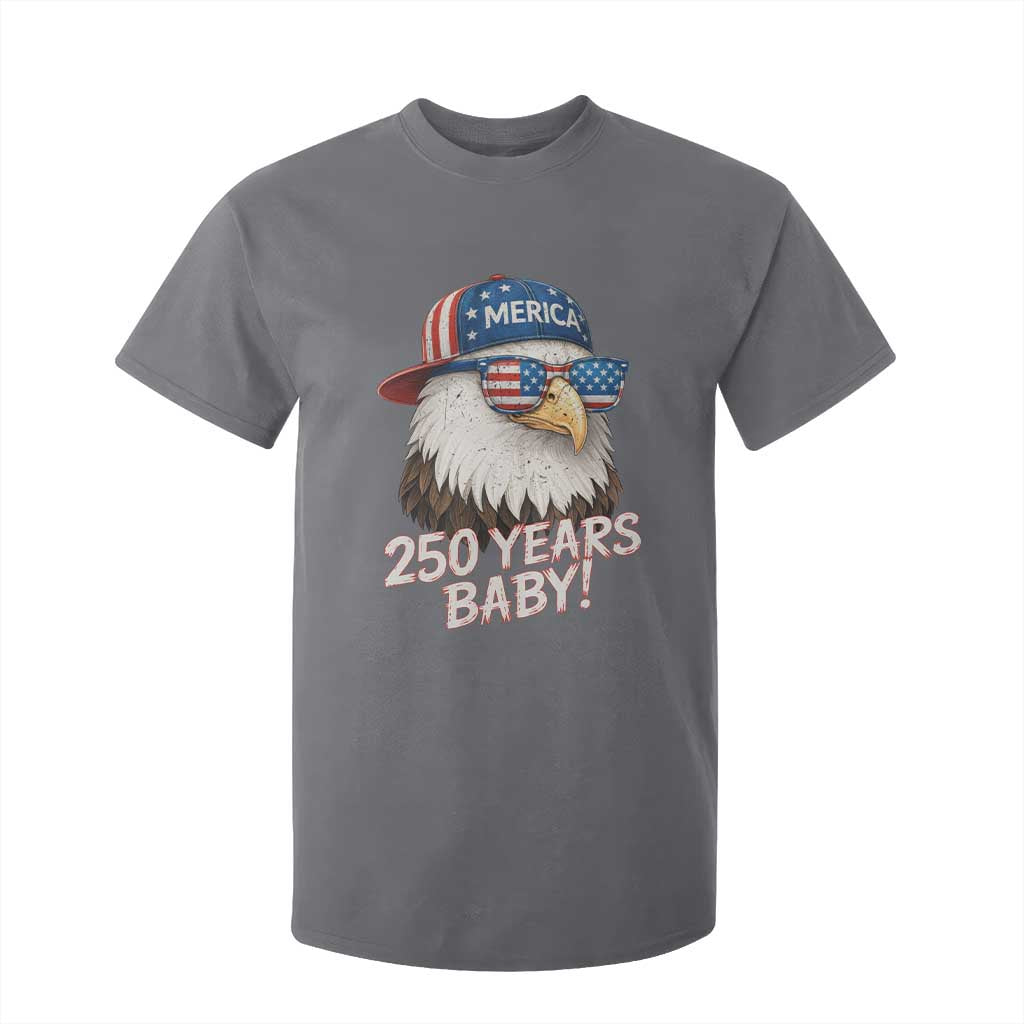 250th Anniversary USA 250 Years Baby Bald Eagle T Shirt For Kid TS11 Charcoal Print Your Wear