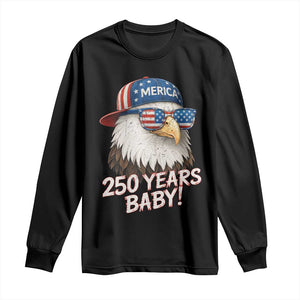 250th Anniversary USA 250 Years Baby Bald Eagle Long Sleeve Shirt TS11 Black Print Your Wear