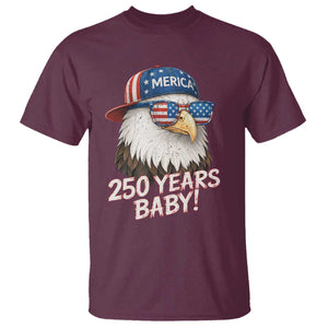 250th Anniversary USA 250 Years Baby Bald Eagle T Shirt TS11 Maroon Print Your Wear