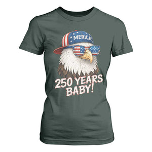 250th Anniversary USA 250 Years Baby Bald Eagle T Shirt For Women TS11 Dark Forest Green Print Your Wear