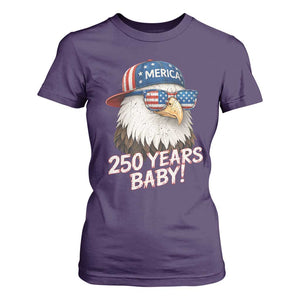 250th Anniversary USA 250 Years Baby Bald Eagle T Shirt For Women TS11 Purple Print Your Wear