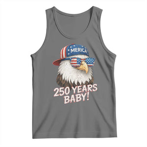 250th Anniversary USA 250 Years Baby Bald Eagle Tank Top TS11 Black Heather Print Your Wear