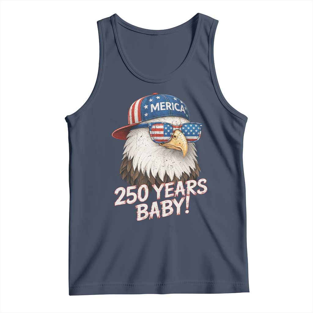 250th Anniversary USA 250 Years Baby Bald Eagle Tank Top TS11 Navy Print Your Wear