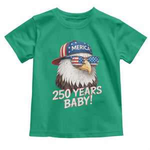 250th Anniversary USA 250 Years Baby Bald Eagle Toddler T Shirt TS11 Irish Green Print Your Wear