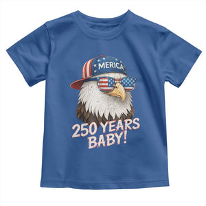 250th Anniversary USA 250 Years Baby Bald Eagle Toddler T Shirt TS11 Royal Blue Print Your Wear