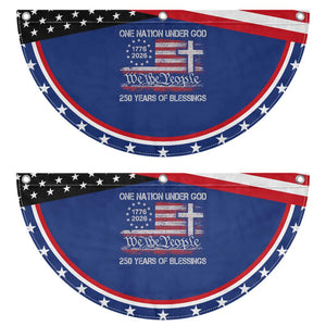 One Nation Under God 250 Years Of Blessing Patriotic Fan Flag 250th Faith Anniversary USA TS11 2pcs pack Classic Navy Print Your Wear