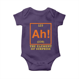 Ah The Element Of Surprise Baby Onesie Chemistry Science Humor Retro Periodic Table TS11 Purple Print Your Wear