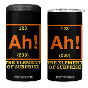 Ah The Element Of Surprise 4 in 1 Can Cooler Tumbler Chemistry Science Humor Retro Periodic Table TS11 One Size: 16 oz Black Print Your Wear