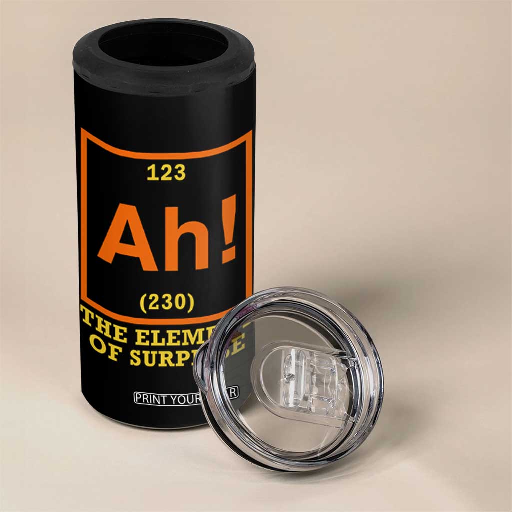 Ah The Element Of Surprise 4 in 1 Can Cooler Tumbler Chemistry Science Humor Retro Periodic Table TS11 Print Your Wear