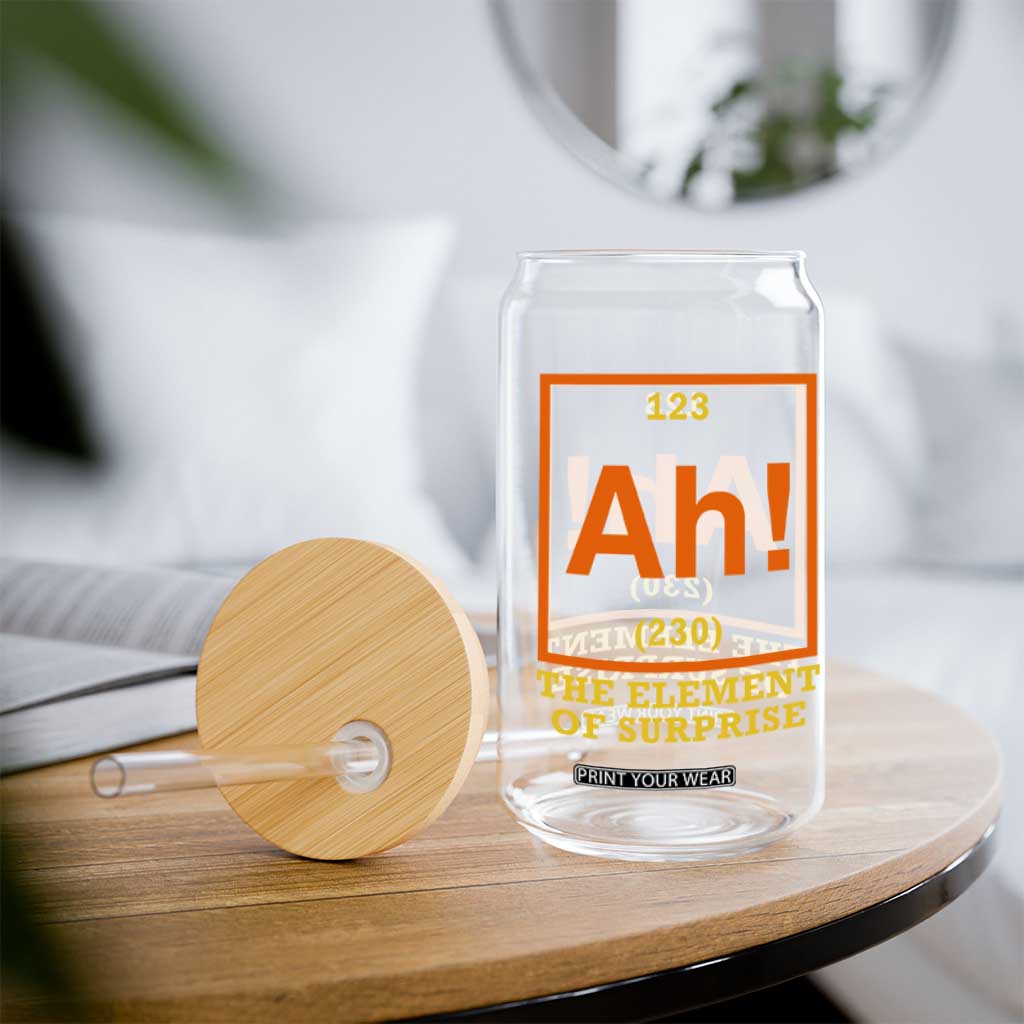 Ah The Element Of Surprise Glass Can Chemistry Science Humor Retro Periodic Table TS11 Print Your Wear