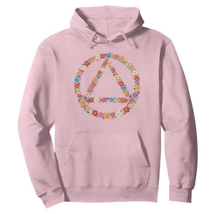 AA Sober Retro Flower Symbol Serenity Recovery Hoodie TS11 Light Pink Print Your Wear