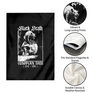 Black Death European Tour Garden Flag Plague Rat Medieval History Skull Gothic TS11 Print Your Wear