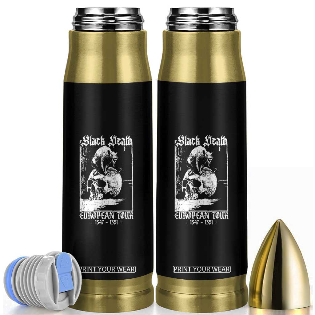 Black Death European Tour Bullet Tumbler Plague Rat Medieval History Skull Gothic TS11 Black Print Your Wear