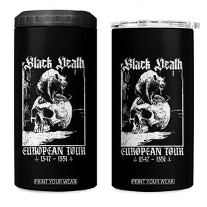Black Death European Tour 4 in 1 Can Cooler Tumbler Plague Rat Medieval History Skull Gothic TS11 One Size: 16 oz Black Print Your Wear