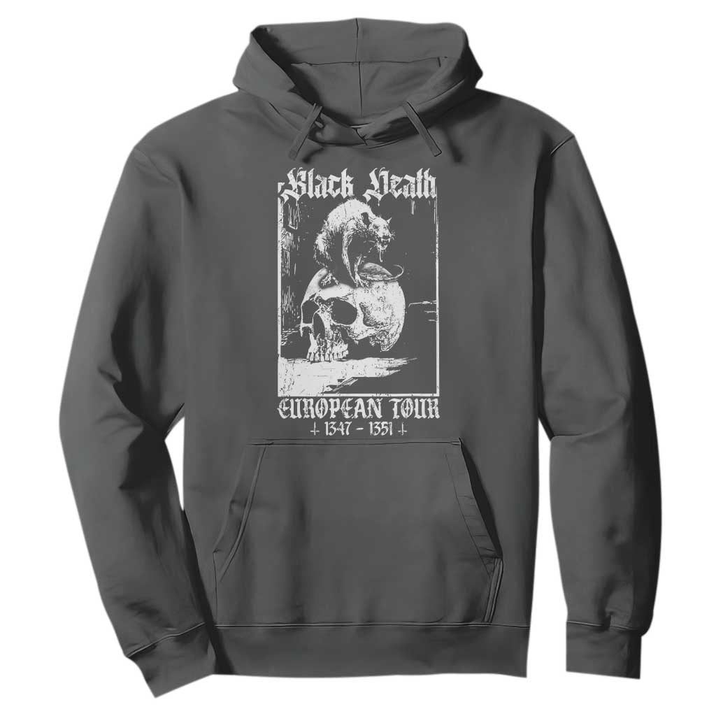 Black Death European Tour Hoodie Plague Rat Medieval History Skull Gothic TS11 Dark Heather Print Your Wear