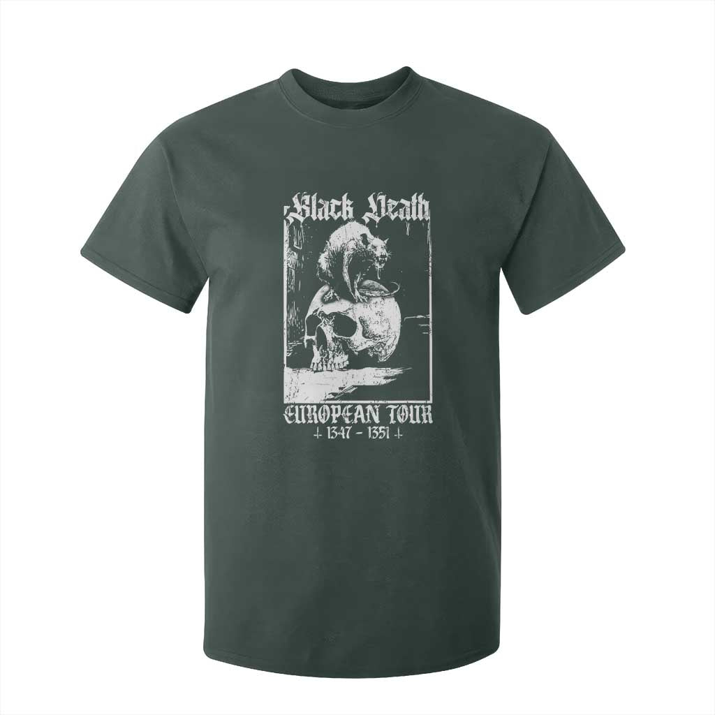 Black Death European Tour T Shirt For Kid Plague Rat Medieval History Skull Gothic TS11 Dark Forest Green Print Your Wear