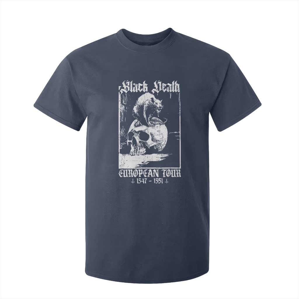 Black Death European Tour T Shirt For Kid Plague Rat Medieval History Skull Gothic TS11 Navy Print Your Wear