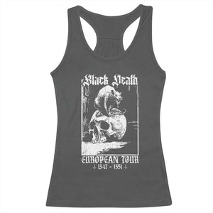 Black Death European Tour Racerback Tank Top Plague Rat Medieval History Skull Gothic TS11 Dark Heather Print Your Wear