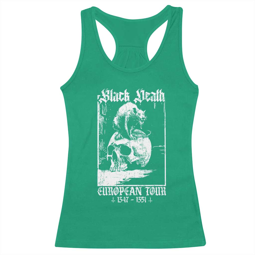 Black Death European Tour Racerback Tank Top Plague Rat Medieval History Skull Gothic TS11 Irish Green Print Your Wear