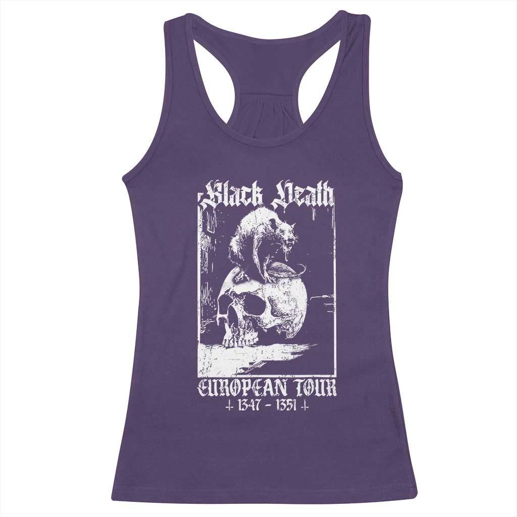 Black Death European Tour Racerback Tank Top Plague Rat Medieval History Skull Gothic TS11 Purple Print Your Wear