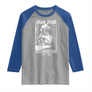 Black Death European Tour Raglan Shirt Plague Rat Medieval History Skull Gothic TS11 Sport Gray Royal Print Your Wear
