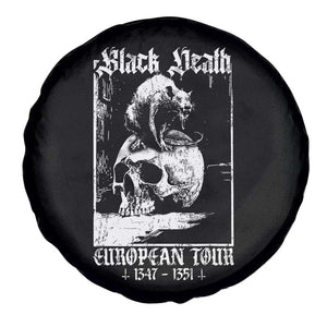 Black Death European Tour Spare Tire Cover Plague Rat Medieval History Skull Gothic TS11 Print Your Wear