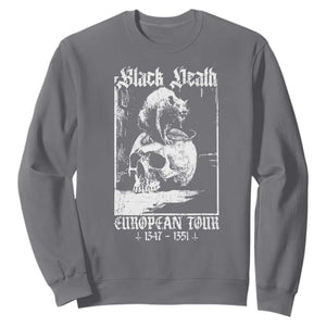 Black Death European Tour Sweatshirt Plague Rat Medieval History Skull Gothic TS11 Charcoal Print Your Wear
