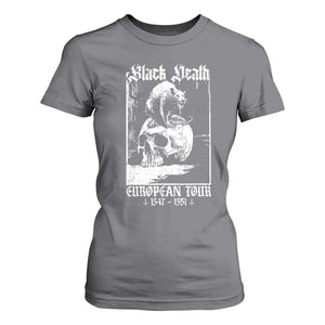 Black Death European Tour T Shirt For Women Plague Rat Medieval History Skull Gothic TS11 Charcoal Print Your Wear