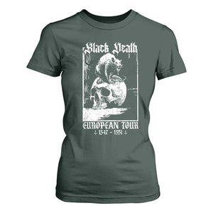 Black Death European Tour T Shirt For Women Plague Rat Medieval History Skull Gothic TS11 Dark Forest Green Print Your Wear