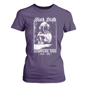 Black Death European Tour T Shirt For Women Plague Rat Medieval History Skull Gothic TS11 Purple Print Your Wear