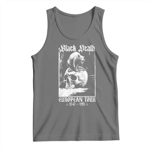 Black Death European Tour Tank Top Plague Rat Medieval History Skull Gothic TS11 Black Heather Print Your Wear