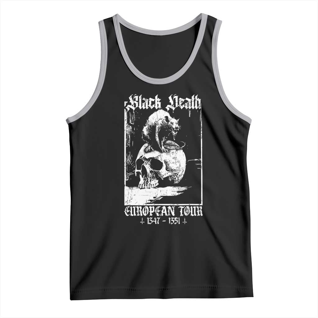 Black Death European Tour Tank Top Plague Rat Medieval History Skull Gothic TS11 Black Athletic Heather Print Your Wear
