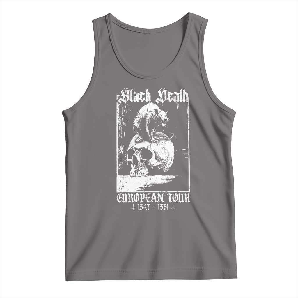 Black Death European Tour Tank Top Plague Rat Medieval History Skull Gothic TS11 Deep Heather Print Your Wear
