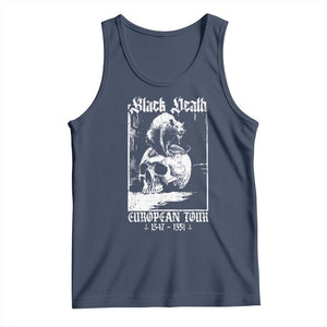 Black Death European Tour Tank Top Plague Rat Medieval History Skull Gothic TS11 Navy Print Your Wear