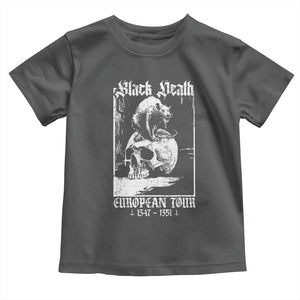 Black Death European Tour Toddler T Shirt Plague Rat Medieval History Skull Gothic TS11 Dark Heather Print Your Wear