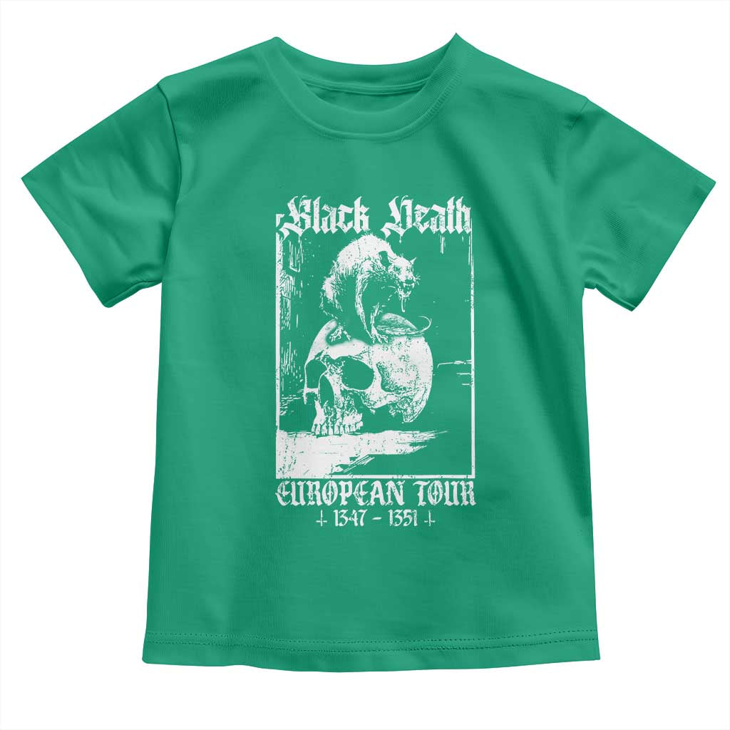 Black Death European Tour Toddler T Shirt Plague Rat Medieval History Skull Gothic TS11 Irish Green Print Your Wear