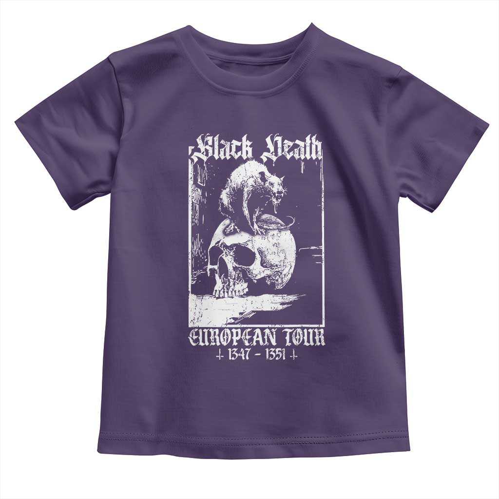 Black Death European Tour Toddler T Shirt Plague Rat Medieval History Skull Gothic TS11 Purple Print Your Wear